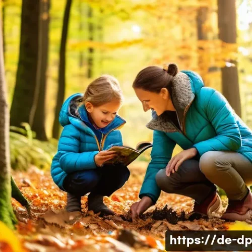 Home 32 가족과 함께하는 생태 지혜 프로젝트 - A joyful family with parents and children aged 3 to 12 on a forest walk in a lush German woodland du...